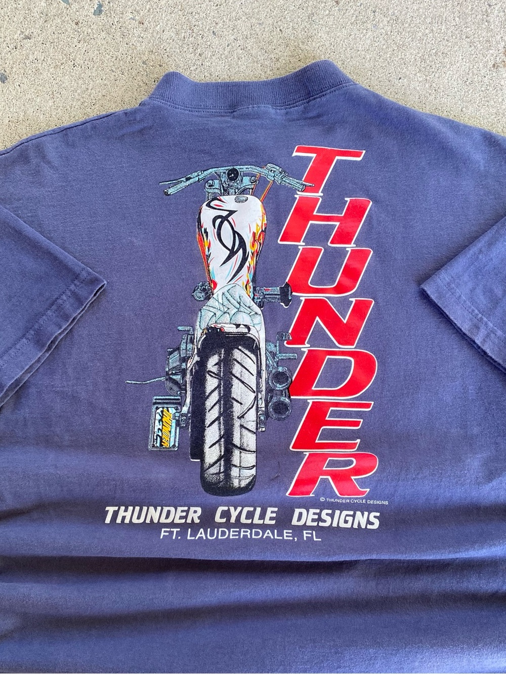 Vintage 90s Thunder Motorcycle Tee Shirt